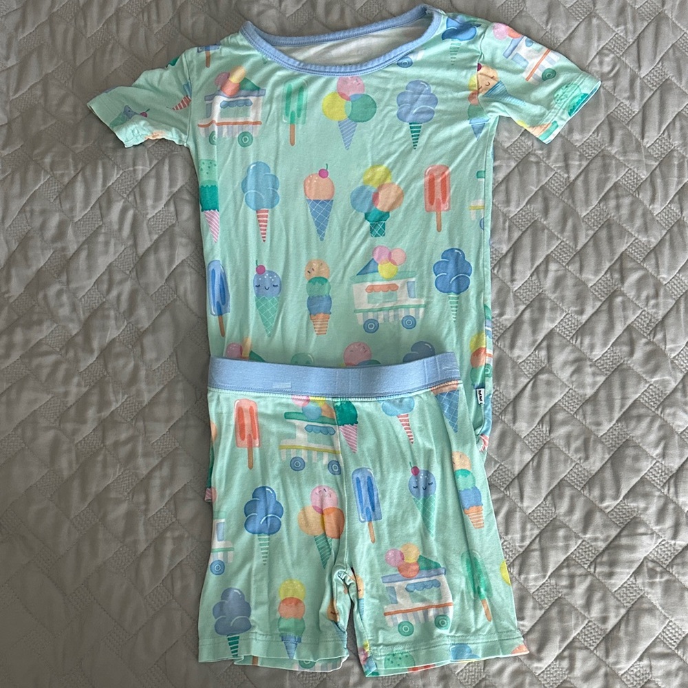 Little Sleepies Blue and Green Pajama Set
